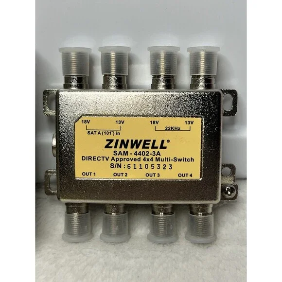 New Zinwell Sam-4402-3A 4 X 4 Multi-Switch 950-1450 MHz DirectTV - Picture 3 of 5